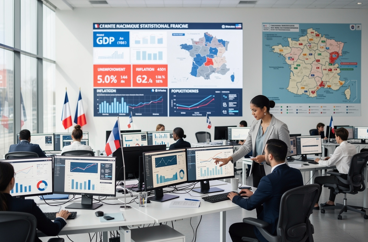 L’INSEE, institut national de la statistique et des études économiques, joue un rôle crucial en France en collectant et diffusant des données fiables qui éclairent les décisions publiques et privées. Depuis 1946, cet organisme public analyse la démographie, l’économie et la société, fournissant des indicateurs clés comme le PIB, le taux de chômage ou les niveaux de vie, indispensables pour comprendre la société française et ses évolutions.
