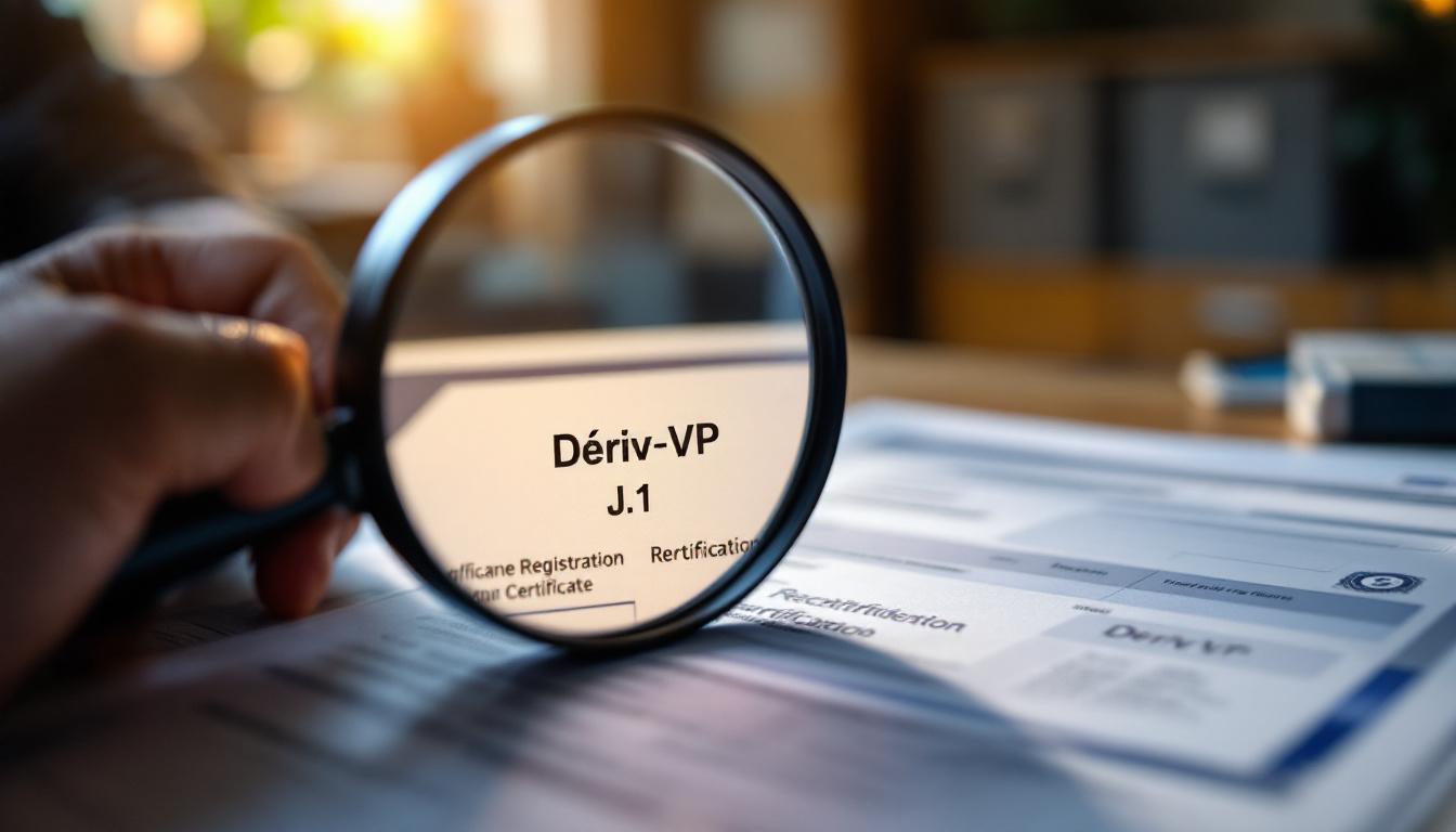 Carte grise pour véhicule d'entreprise sur un bureau avec documents administratifs et stylos.